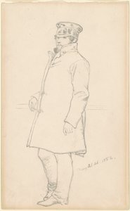 Man in Cap and Coat by Emanuel Gottlieb Leutze