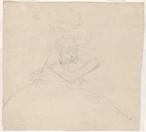 Study of Half-Length Figure with Pole by Emanuel Gottlieb Leutze