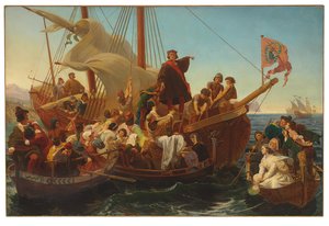 The Departure of Columbus from Palos in 1492, 1855 by Emanuel Gottlieb Leutze