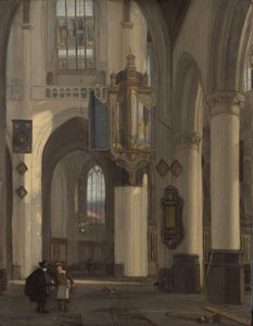 Interior of a Protestant Gothic Church with Motifs from the Oude and Nieuwe Kerk in Amsterdam