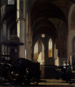 The Interior of a Gothic Church by Emanuel de Witte