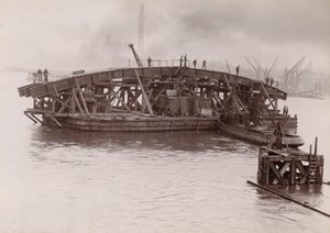 Construction of Vauxhall Bridge, London