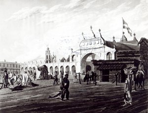 Market Place, engraved by Daniel Havell, 1820 by Emeric Essex Vidal