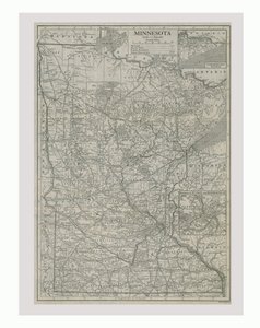 Map of Minnesota, USA