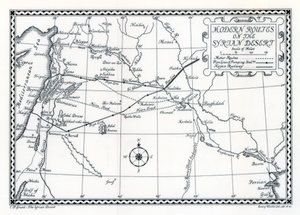 Railway and Motor Routes and Pipelines, Syrian Desert by Emery Walker