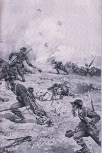 A French Hand Grenade Attack at Les Spanges, from The Illustrated History of the World War 1914-1915 pub. by Union Berlagsefellfchaft