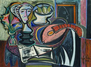 Still Life with Lute by Emil Filla