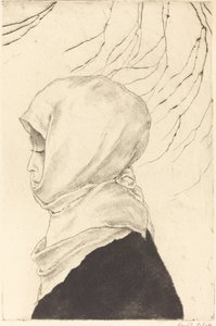Japanese Woman in Winter Dress by Emil Orlik