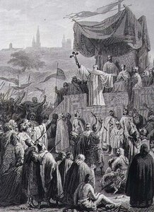Preaching the Second Crusade by Emile (after) Signol