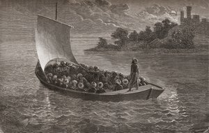 Arminio Vambery and His Companions Navigating the Caspian Sea in 1863, Illustration from 