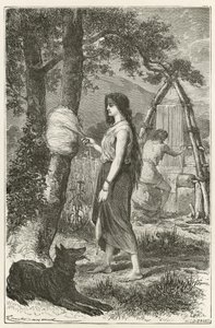The First Weaver by Emile Antoine Bayard