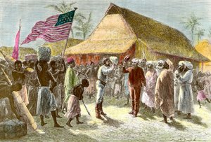 Meeting in Ujiji on the Shores of Lake Tanganyika Between Henry Morton and David Livingstone on 10 November