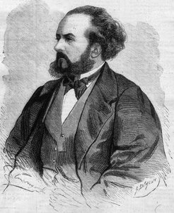 Portrait of Gustave Hippolyte Roger (1815-1879), French tenor - drawing by Emile Bayard