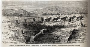 Reassembly of Empty Wagons During the Excavations of 1864 at Pompei by Emile Antoine Bayard