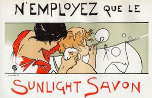 Child in His Bath, Sunlight Soap Advertisement