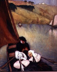 Breton Women in a Ferry Boat, c.1900 by Emile Bernard