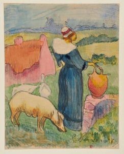 The Woman with the Jug by Emile Bernard