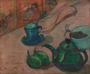 Still Life with Teapot, Cup, and Fruits