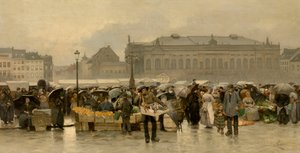 The Market in front of the Theatre in Antwerp