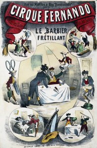 Cirque Fernando: The Writing Barber - Poster by Lévy, late 19th century by Emile Levy