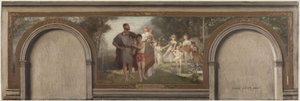 Sketch for the Salon en Hemicycle in the 16th Arrondissement: The Family