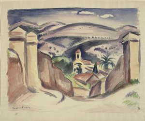 Entrance to Cassis, also called the Church Tower in Cassis by Emile Othon Friesz
