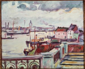 The Port of Antwerp by Emile Othon Friesz