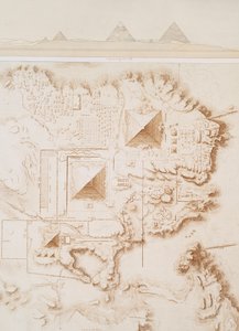 Plan of Part of the Memphis Necropolis, Giza Plateau by Emile Prisse dAvennes