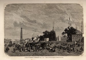 The Square of Ett Meydan, Constantinople by Emile Theodore Therond