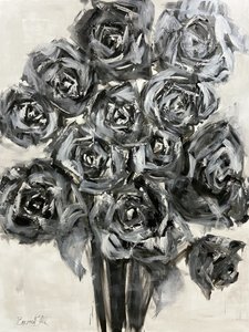 Elegant Gray Roses by Emma Bell