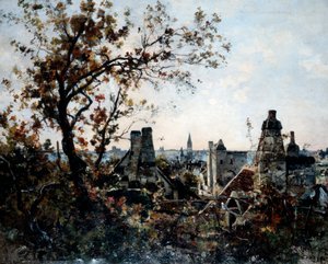 The Tower of Chevalot in the Evening by Emmanuel Lansyer