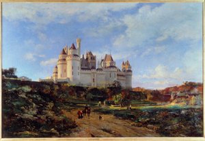View of the Castle of Pierrefonds in the Oise by Emmanuel Lansyer