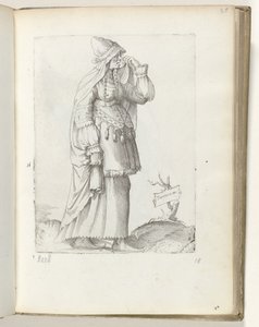 Tartar Woman, ca. 1550 Diversarum gentium nostrae aetatis habitus (series title) by Enea Vico