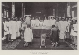A Court of Justice in Canton by English Photographer