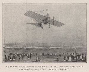 A Navigable Air-Ship of Fifty-Eight Years ago, the First Steam Carriage of the Aerial Transit Company by English Photographer