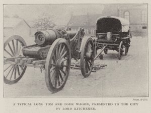 A Typical Long Tom and Boer Wagon, presented to the City by Lord Kitchener by English Photographer