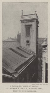 A Vanishing Work of Wrens, St Georges Church, Botolph Lane, about to be demolished by English Photographer
