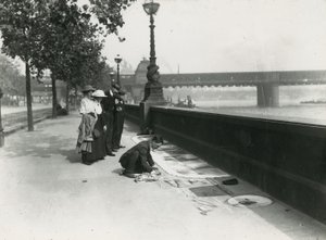 A Pavement Artist on the Embankment by English Photographer