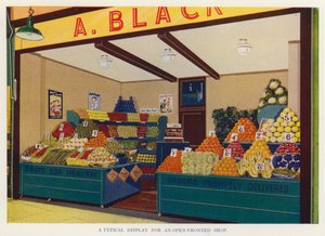 A Typical Display for an Open-Fronted Shop by English Photographer
