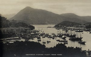 Aberdeen Fishing Fleet, Hong Kong, from an album of photographs relating to the service of Pte H. Chick, 1940