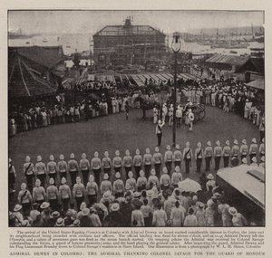Admiral Dewey in Colombo, the Admiral thanking Colonel Savage for the Guard of Honour by English Photographer
