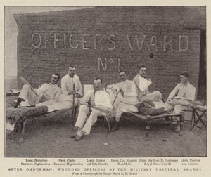 After Omdurman, Wounded Officers at the Military Hospital, Abadia by English Photographer