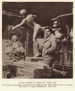 Alfred Gilbert, English Sculptor at Work on Eros