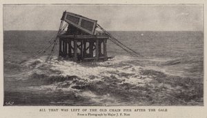 All that was left of the Old Chain Pier after the Gale by English Photographer