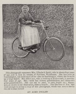 An Aged Cyclist by English Photographer