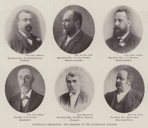 Australian Federation, the Premiers of the Australian Colonies by English Photographer