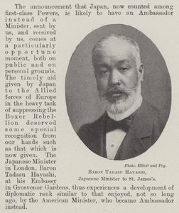 Baron Tadasu Hayashi, Japanese Minister to St James by English Photographer