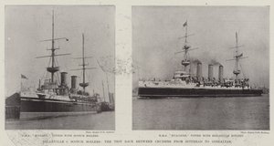 Belleville v Scotch Boilers, the Test Race between Cruisers from Spithead to Gibraltar by English Photographer