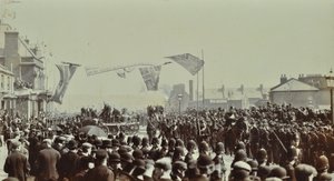 Blackwall Tunnel: Pageantry as the Prince of Wales, Later King Edward VII, and Princess Alexandra Attend the Ceremonial Opening of the Tunnel, 1897 by English Photographer