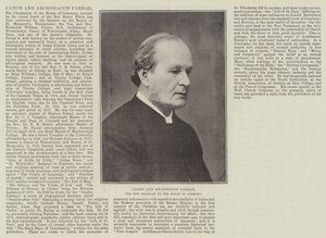 Canon and Archdeacon Farrar, the New Chaplain to the House of Commons by English Photographer